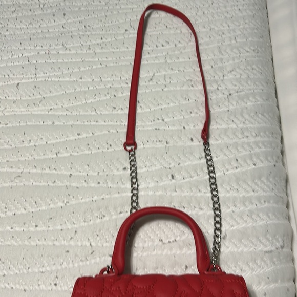 Betsey Johnson Red Crossbody Bag nwot 8 X5 size. Pretty red purse with chain. - Picture 11 of 11